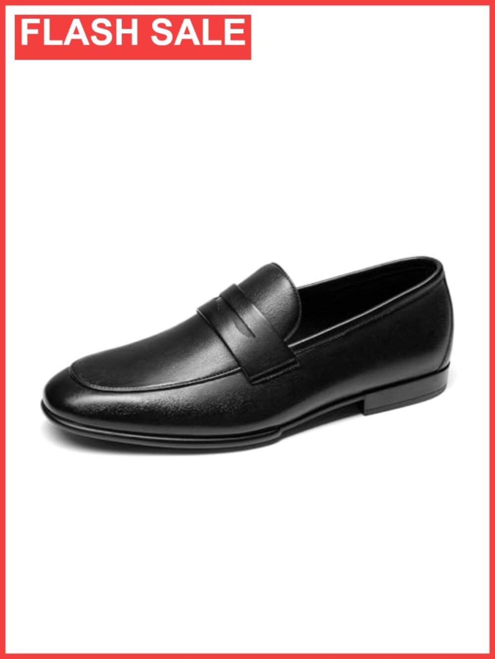 Men's Penny Loafers Full-Grain Leather Slip-On Dress Shoes Lightweight